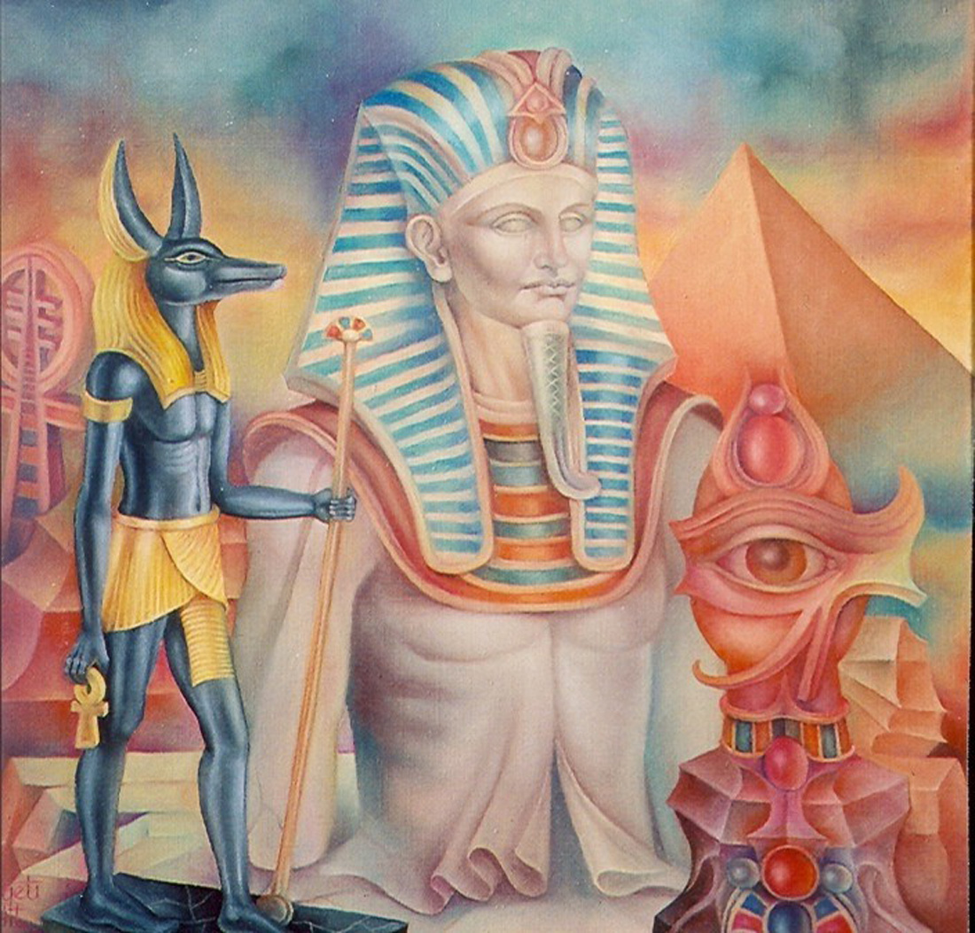 124 Egyiptomi legenda  70x70cm